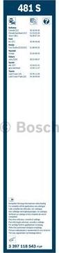 BOSCH 3 397 118 543 - Pyyhkijänsulka inparts.fi