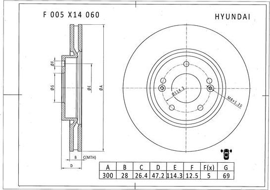 BOSCH F 005 X14 060 - Jarrulevy inparts.fi