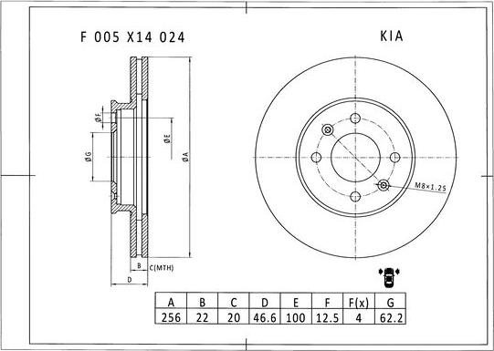 BOSCH F 005 X14 024 - Jarrulevy inparts.fi