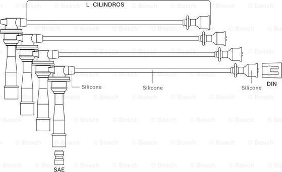 BOSCH F 000 99C 112 - Sytytysjohtosarja inparts.fi