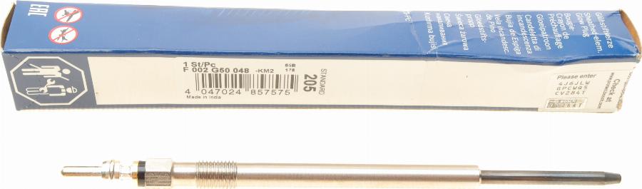 BOSCH F 002 G50 048 - Hehkutulppa inparts.fi