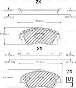 BOSCH F 03A 150 019 - Jarrupala, levyjarru inparts.fi