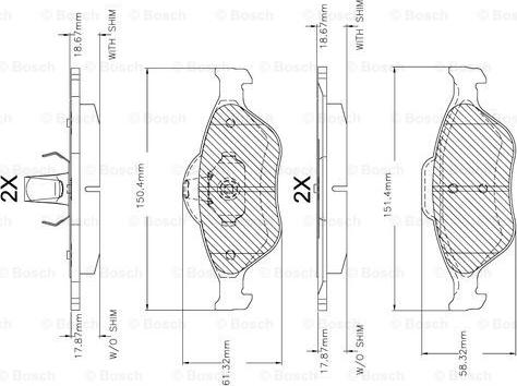 BOSCH F 03A 150 018 - Jarrupala, levyjarru inparts.fi