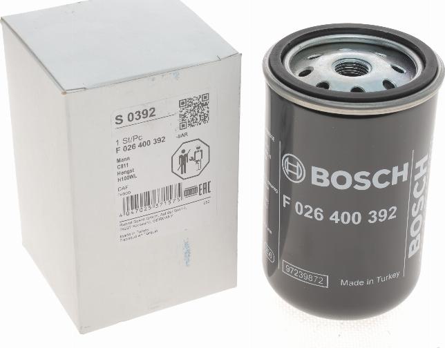 BOSCH F 026 400 392 - Ilmansuodatin inparts.fi