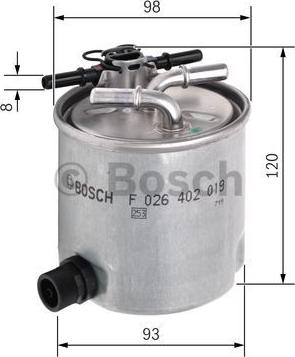 BOSCH F 026 402 019 - Polttoainesuodatin inparts.fi