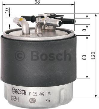 BOSCH F 026 402 125 - Polttoainesuodatin inparts.fi