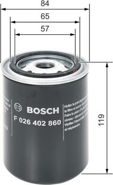 BOSCH F 026 402 860 - Polttoainesuodatin inparts.fi