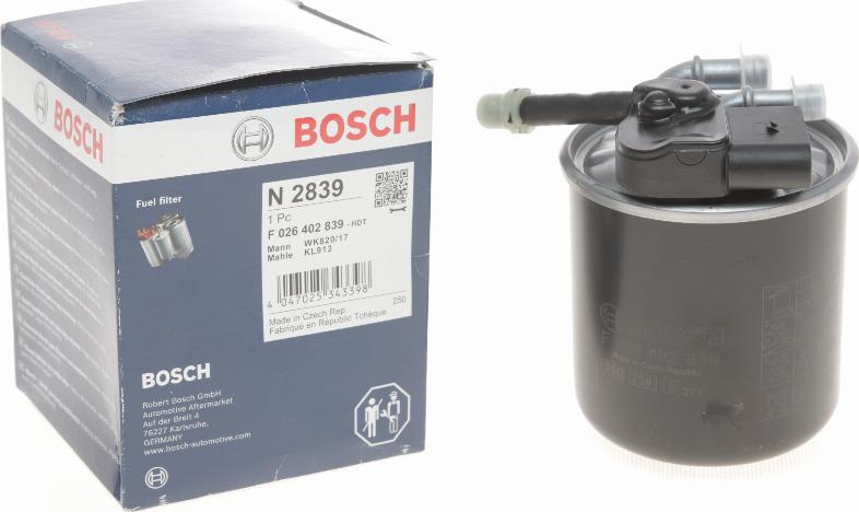 BOSCH F 026 402 839 - Polttoainesuodatin inparts.fi