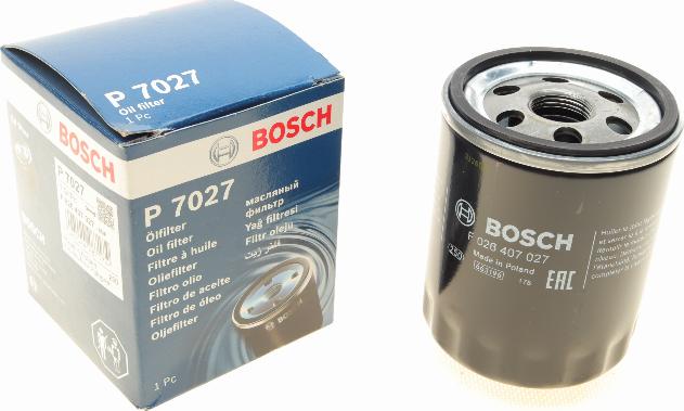 BOSCH F 026 407 027 - Öljynsuodatin inparts.fi