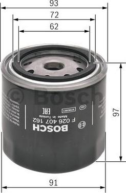 BOSCH F 026 407 162 - Öljynsuodatin inparts.fi