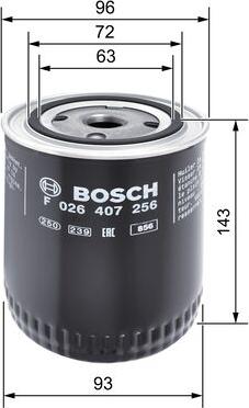 BOSCH F 026 407 256 - Öljynsuodatin inparts.fi