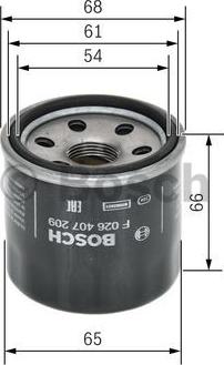 BOSCH F 026 407 209 - Öljynsuodatin inparts.fi