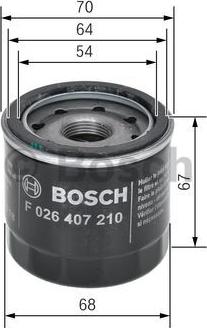 BOSCH F 026 407 210 - Öljynsuodatin inparts.fi