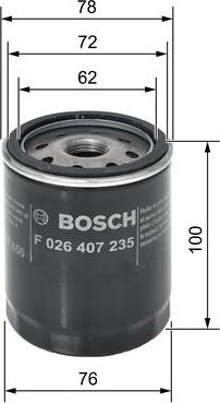 BOSCH F 026 407 235 - Öljynsuodatin inparts.fi