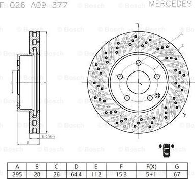 BOSCH F 026 A09 377 - Jarrulevy inparts.fi