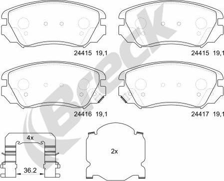 Breck 24415 00 701 10 - Jarrupala, levyjarru inparts.fi