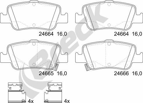 Breck 24664 00 704 10 - Jarrupala, levyjarru inparts.fi