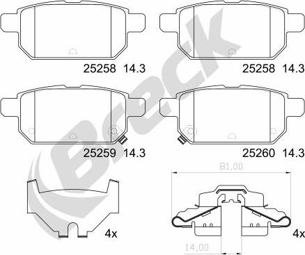 Breck 25258 00 704 00 - Jarrupala, levyjarru inparts.fi