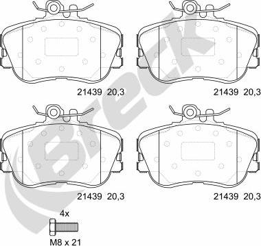 Breck 21439 00 701 10 - Jarrupala, levyjarru inparts.fi