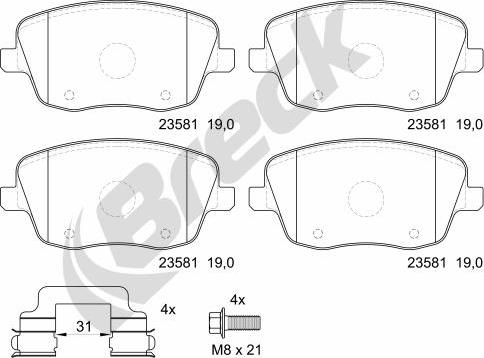 Breck 23581 00 702 00 - Jarrupala, levyjarru inparts.fi