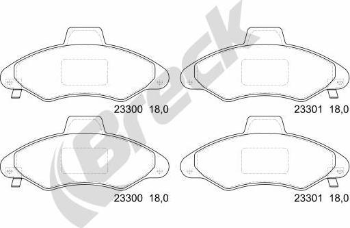 Breck 23300 00 702 10 - Jarrupala, levyjarru inparts.fi