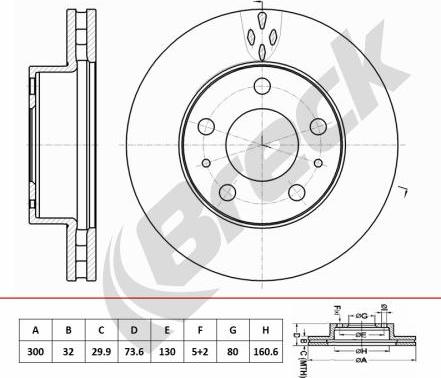 Breck BR 454 VA100 - Jarrulevy inparts.fi