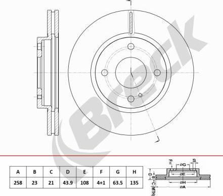 Breck BR 455 VA100 - Jarrulevy inparts.fi