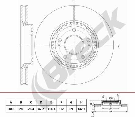 Breck BR 451 VA100 - Jarrulevy inparts.fi