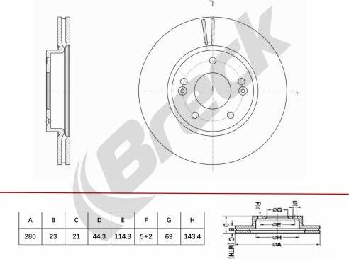 Breck BR 457 VA100 - Jarrulevy inparts.fi