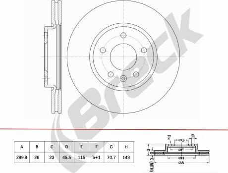 Breck BR 464 VH100 - Jarrulevy inparts.fi