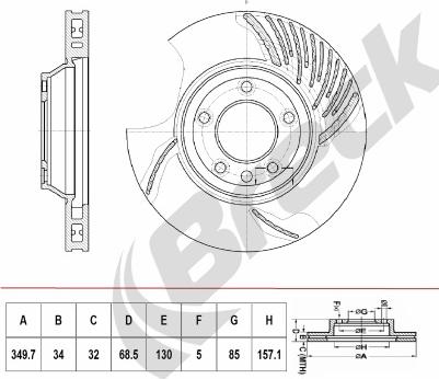 Breck BR 409 VH100 - Jarrulevy inparts.fi