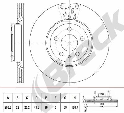 Breck BR 406 VA100 - Jarrulevy inparts.fi