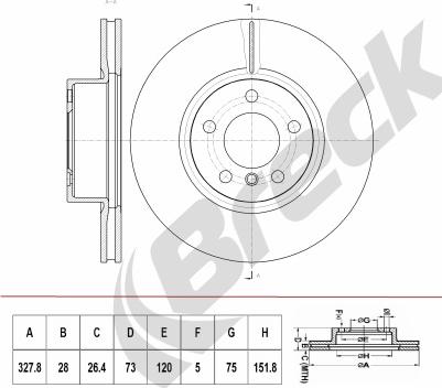 Breck BR 408 VH100 - Jarrulevy inparts.fi