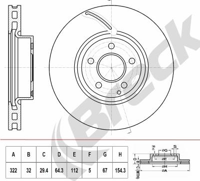 Breck BR 419 VH100 - Jarrulevy inparts.fi