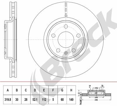 Breck BR 414 VH100 - Jarrulevy inparts.fi