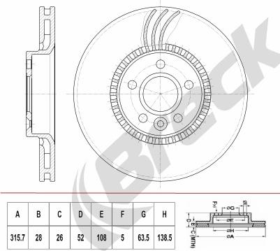 Breck BR 418 VH100 - Jarrulevy inparts.fi