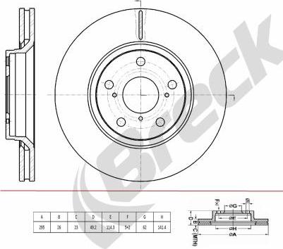 Breck BR 439 VA100 - Jarrulevy inparts.fi