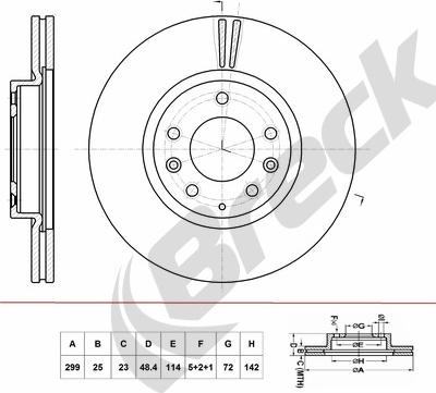 Breck BR 434 VA100 - Jarrulevy inparts.fi