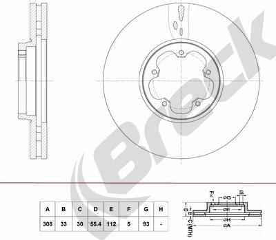 Breck BR 431 VA100 - Jarrulevy inparts.fi