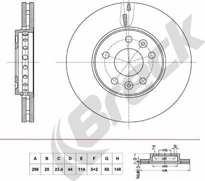 Breck BR 433 VA100 - Jarrulevy inparts.fi