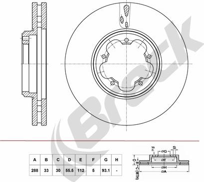 Breck BR 432 VA100 - Jarrulevy inparts.fi