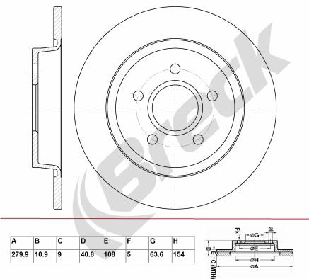 Breck BR 048 SA100 - Jarrulevy inparts.fi