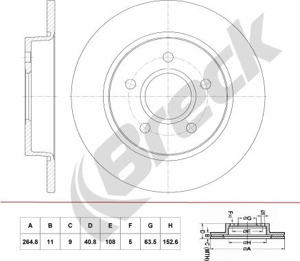 Breck BR 058 SA100 - Jarrulevy inparts.fi