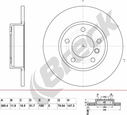 Breck BR 053 SA100 - Jarrulevy inparts.fi