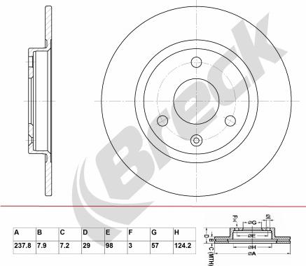 Breck BR 052 SA100 - Jarrulevy inparts.fi