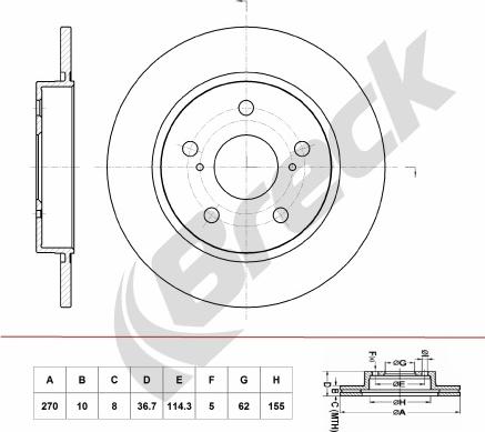 Breck BR 061 SA100 - Jarrulevy inparts.fi