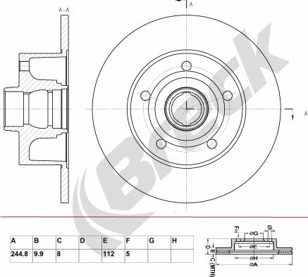 Breck BR 009 SA100 - Jarrulevy inparts.fi