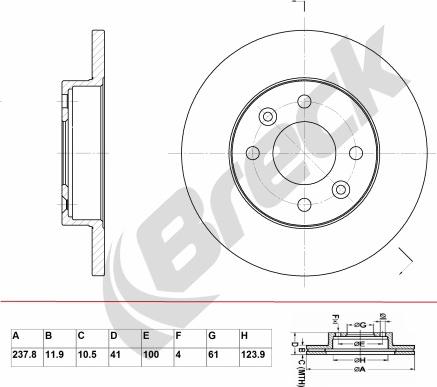 Breck BR 005 SA100 - Jarrulevy inparts.fi