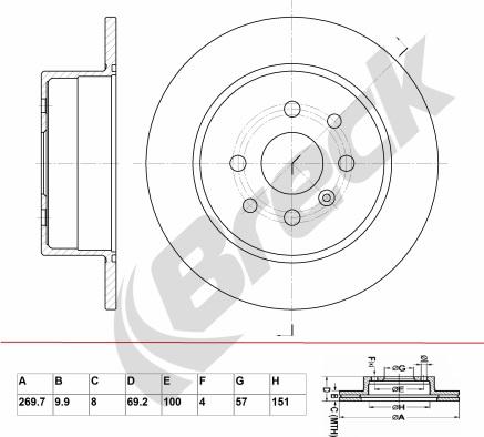 Breck BR 019 SA100 - Jarrulevy inparts.fi