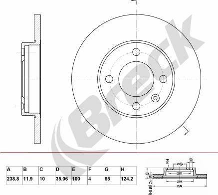 Breck BR 011 SA100 - Jarrulevy inparts.fi